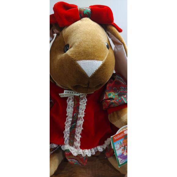 Velveteen Rabbit Plush Christmas Dress 1985 14" Stuffed Animal Toys R Us B8 - Picture 2 of 8